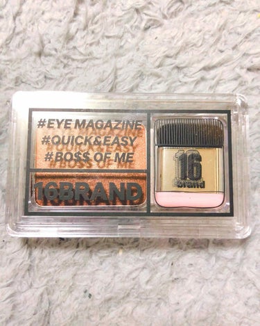 16BRAND 16 EYE MAGAZINEのクチコミ「⚫16EYE MAGAZINE ハローマンデイ⚫

時短アイシャドウ
ひと塗りでグラデ可能
ラ.....」（1枚目）