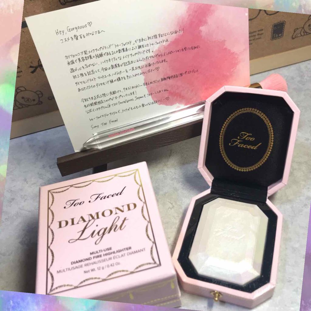 ダイヤモンドライト ハイライター ブラシ/Too Faced/メイクブラシを使ったクチコミ（2枚目）