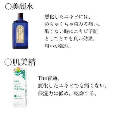 美顔 明色 美顔水 薬用化粧水のクチコミ「最大の敵『ニキビ』に勝ちたい。
今回は、ニキビに効くと噂の物やニキビ用を試した一部をレビュー！.....」（2枚目）