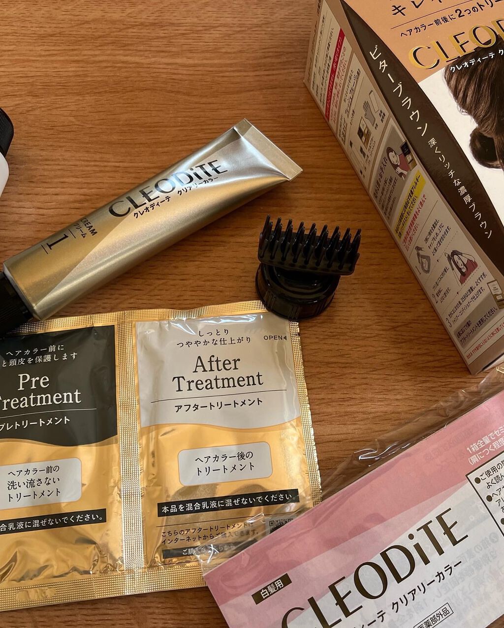 クリアリーカラー (白髪用)  ビターブラウン/クレオディーテ/ヘアカラーを使ったクチコミ（1枚目）