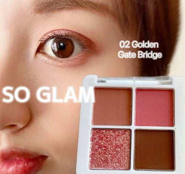 プチポケットアイシャドウパレット 02 Golden Gate Bridge(ゴールデンゲートブリッジ)/SO GLAM/アイシャドウパレットを使ったクチコミ（1枚目）