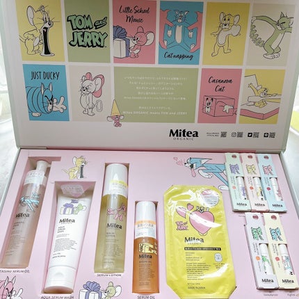 ミティア オーガニック トムとジェリー デザインオールスターセットのクチコミ「Mitea ORGANIC
トムとジェリー デザイン
オールスターセット 限定BOX
✂
.....」(1枚目)