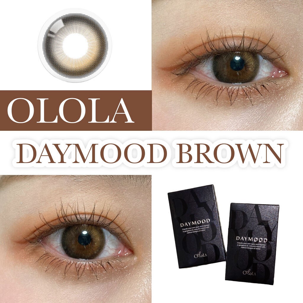 デームードブラウンマンスリー (DAYMOOD BROWN monthly)/OLOLA/1ヶ月(1MONTH)カラコンを使ったクチコミ(1枚目)