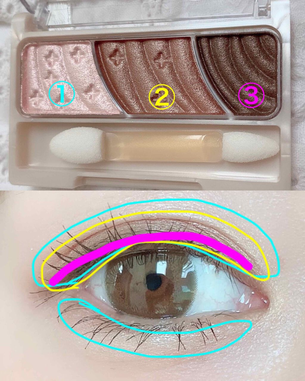トーンアップアイシャドウ/CEZANNE/アイシャドウパレットを使ったクチコミ（3枚目）