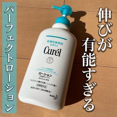 キュレルローション（乳液タイプ）

何本目かわからないぐらいずっとリピートしてる商品！ローションタイプだからよくのびて長時間うるおいキープしてくれる。

【感想】
ズボラな私にとってはボディークリームは