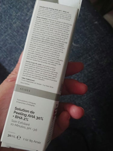 AHA 30% + BHA 2% Peeling Solution/The Ordinary/ピーリングを使ったクチコミ（4枚目）