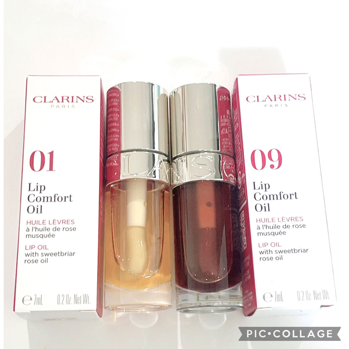 リップコンフォートオイル 01 ハニー/CLARINS/リップグロスを使ったクチコミ（1枚目）