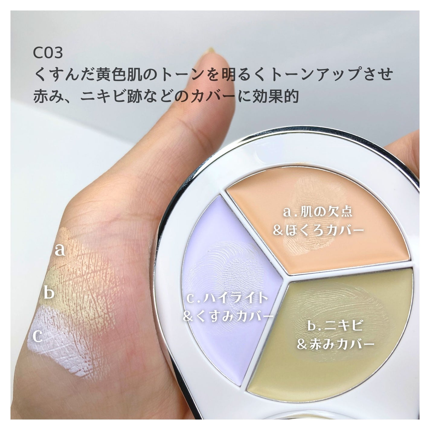 パーフェクトカバー コンシーラーパレット/Dear.A/パレットコンシーラーを使ったクチコミ(3枚目)