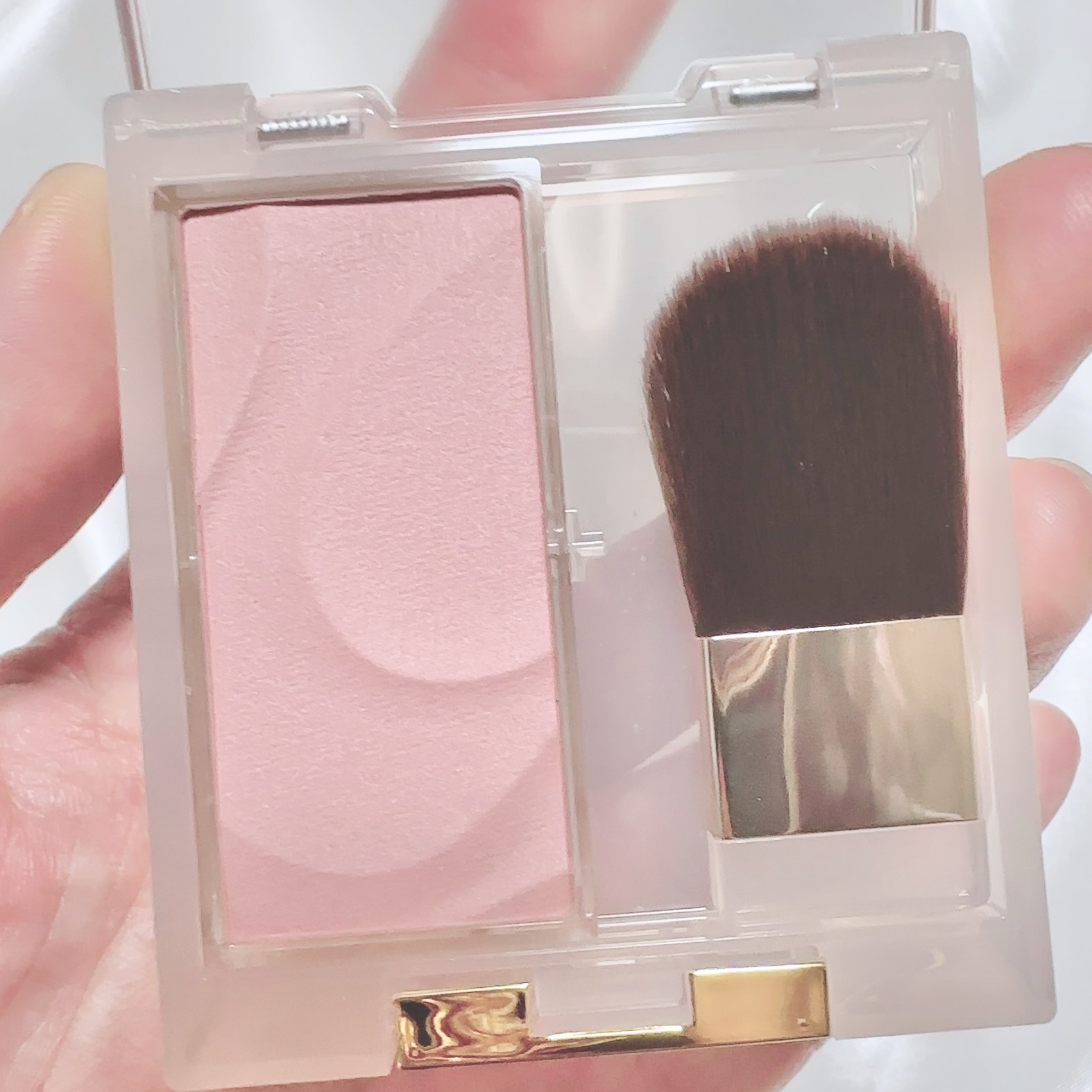 シームレストーン ブラッシュ SB02 シスター/excel/パウダーチークを使ったクチコミ（3枚目）