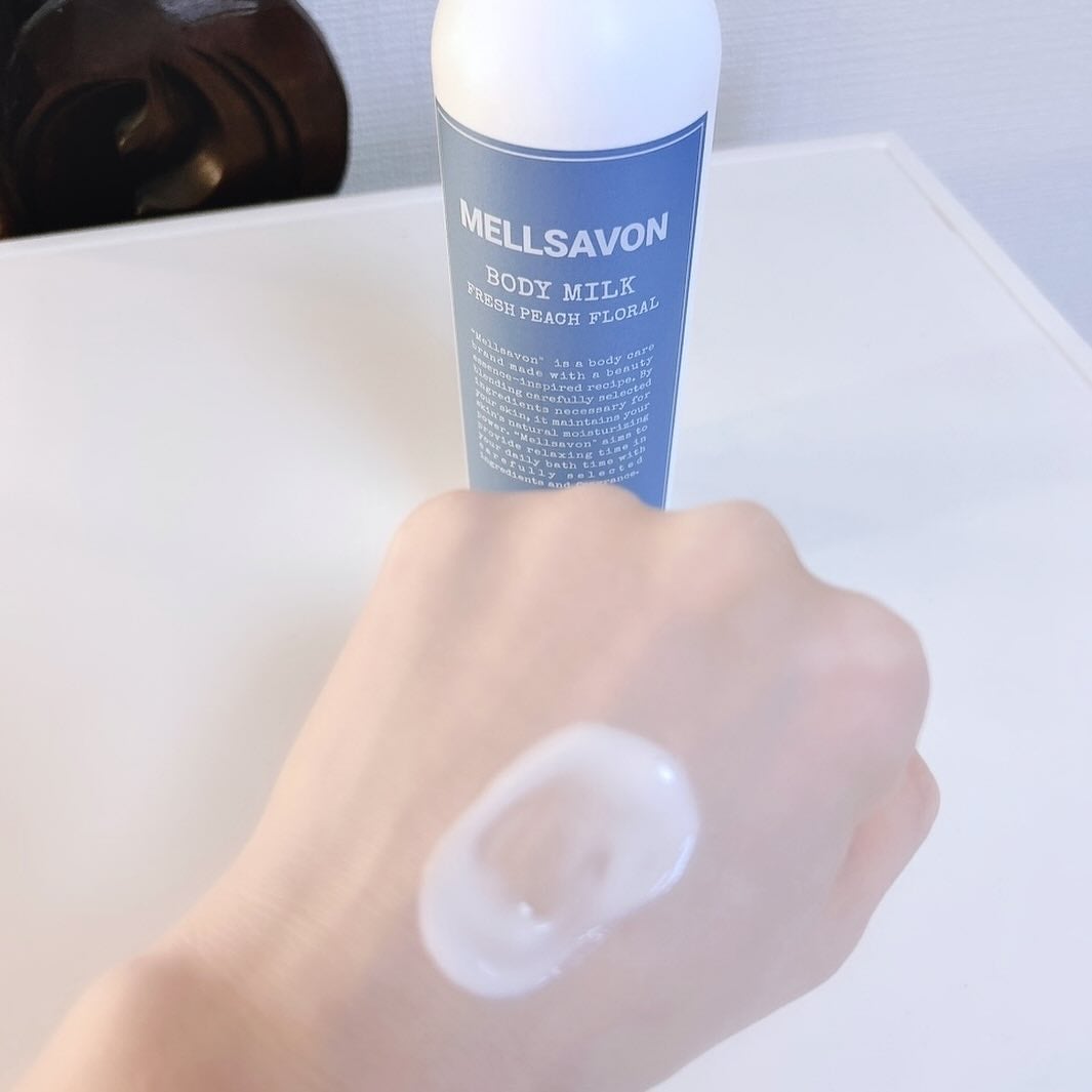 メルサボン ボディミルク フレッシュピーチフローラル/Mellsavon/ボディミルクを使ったクチコミ(2枚目)