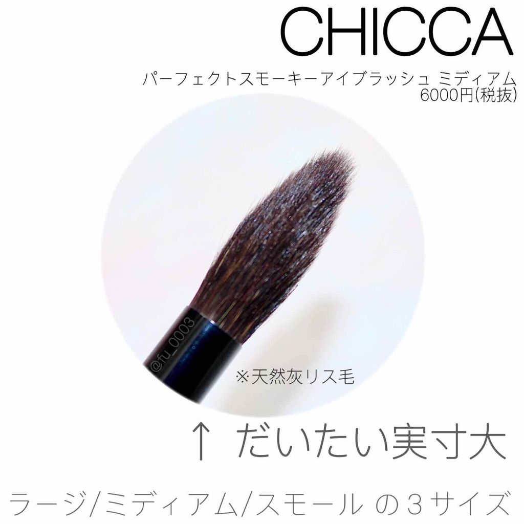 パーフェクト スモーキーアイ ブラッシュ（ミディアム）/CHICCA/メイクブラシを使ったクチコミ（2枚目）