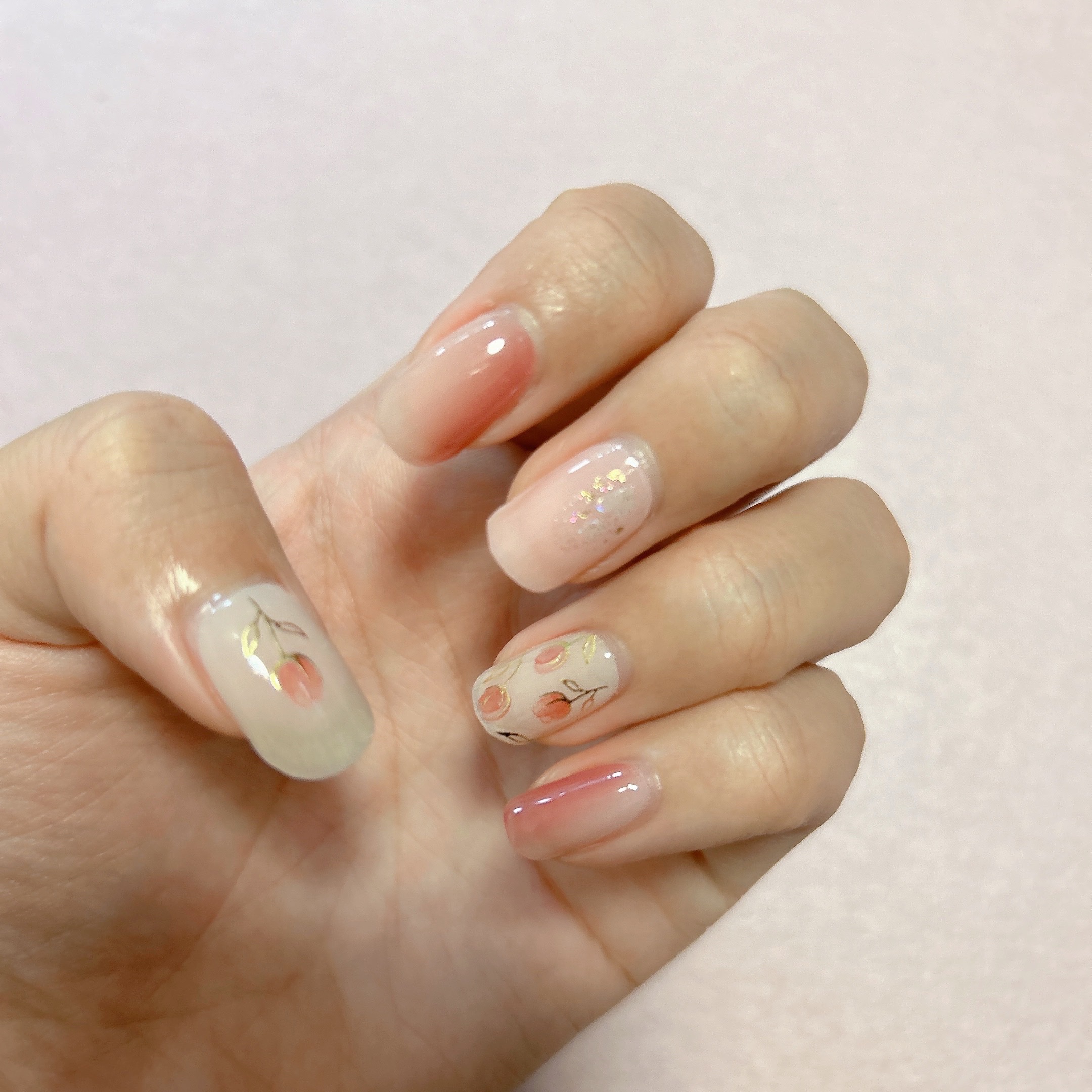 セミキュアジェルネイル（ハンド）/ohora/ネイルシールを使ったクチコミ（1枚目）