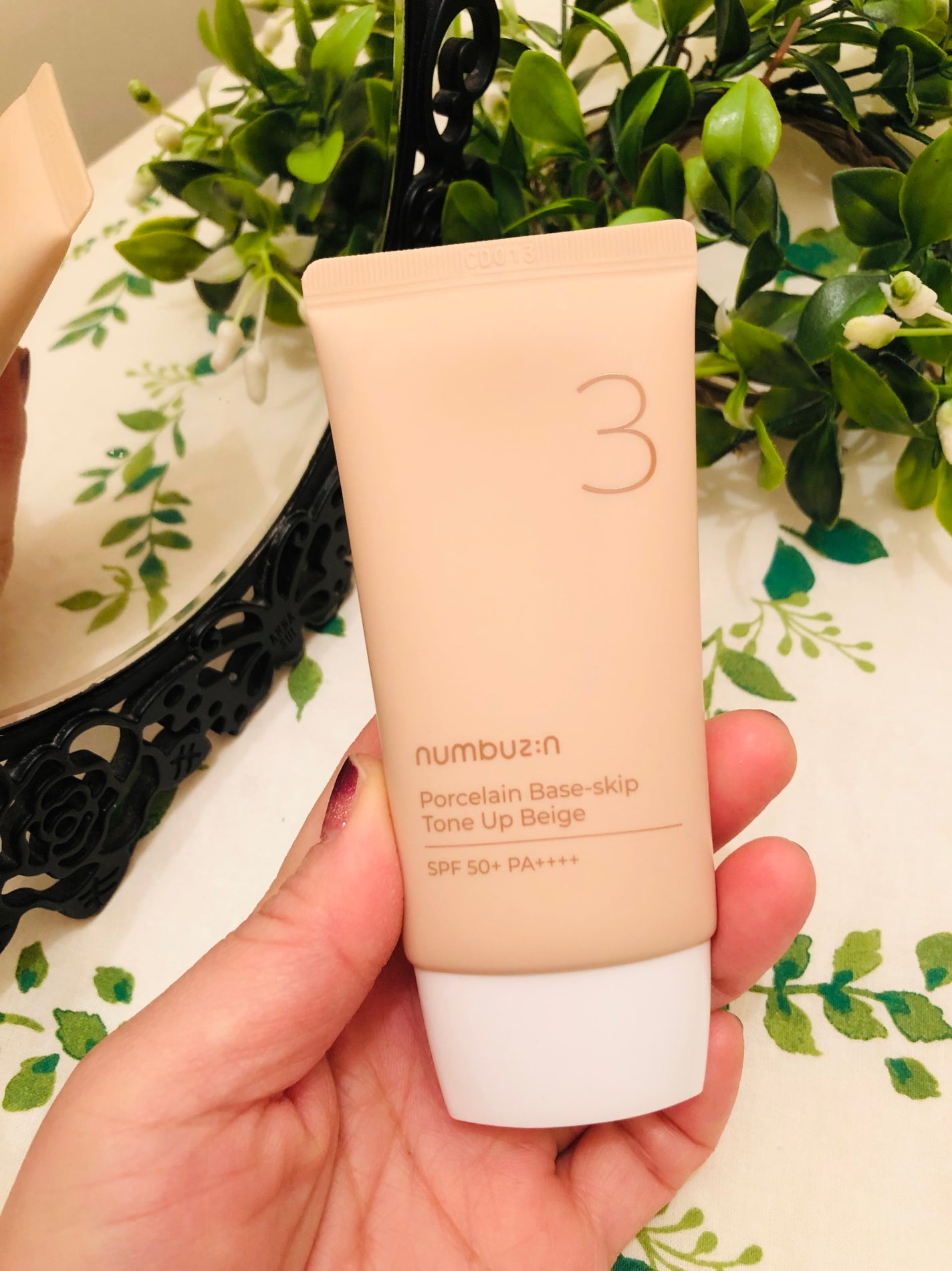 3番 ノーファンデ陶器肌トーンアップクリーム/numbuzin/化粧下地を使ったクチコミ(1枚目)
