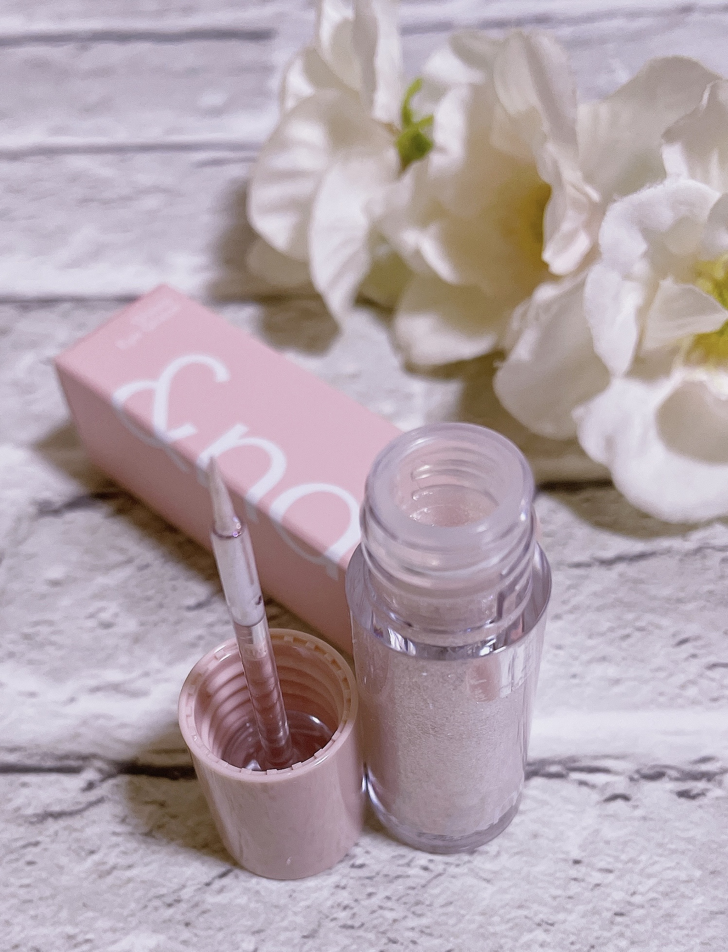 アンドバイロムアンド　グラッシーアイグリッター PK01 チェリーブロッサム/&nd by rom&nd/グリッターを使ったクチコミ（2枚目）