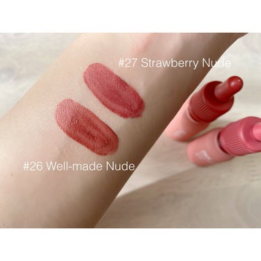 インク ベルベット 27 STRAWBERRY NUDE/PERIPERA/口紅を使ったクチコミ（3枚目）