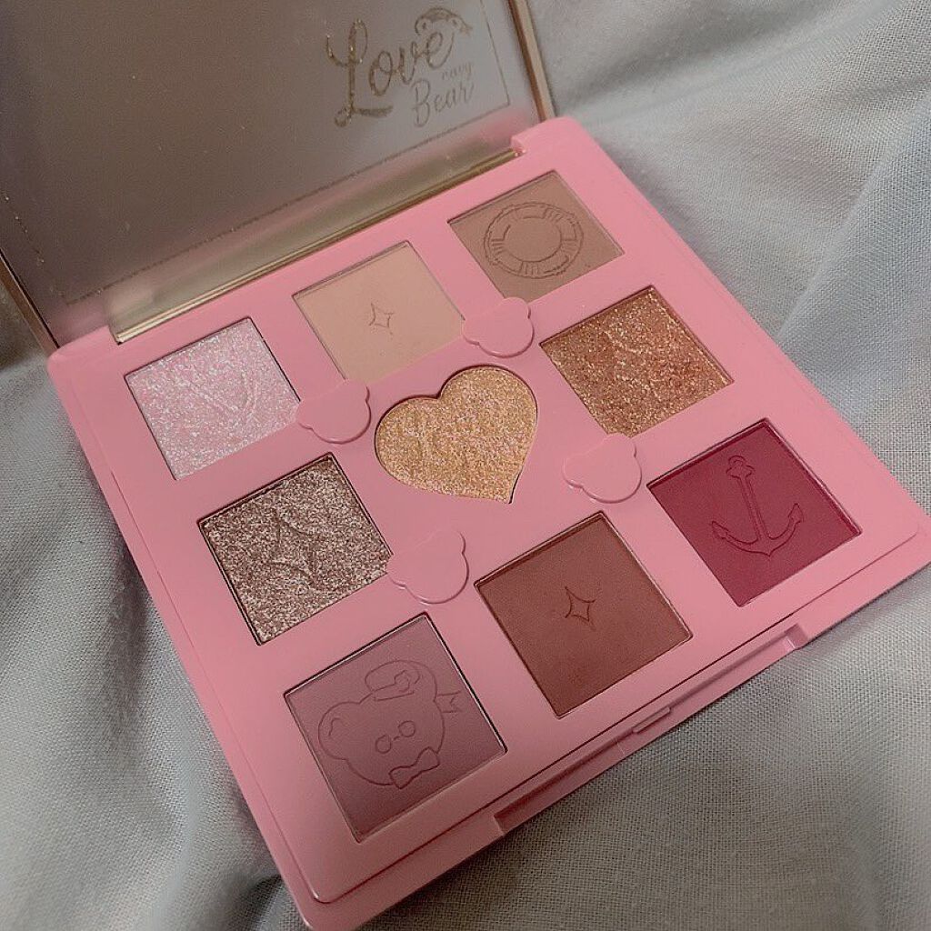Love Bear 9色 アイシャドウパレット ストロベリーミルク/FlowerKnows/アイシャドウパレットを使ったクチコミ（1枚目）