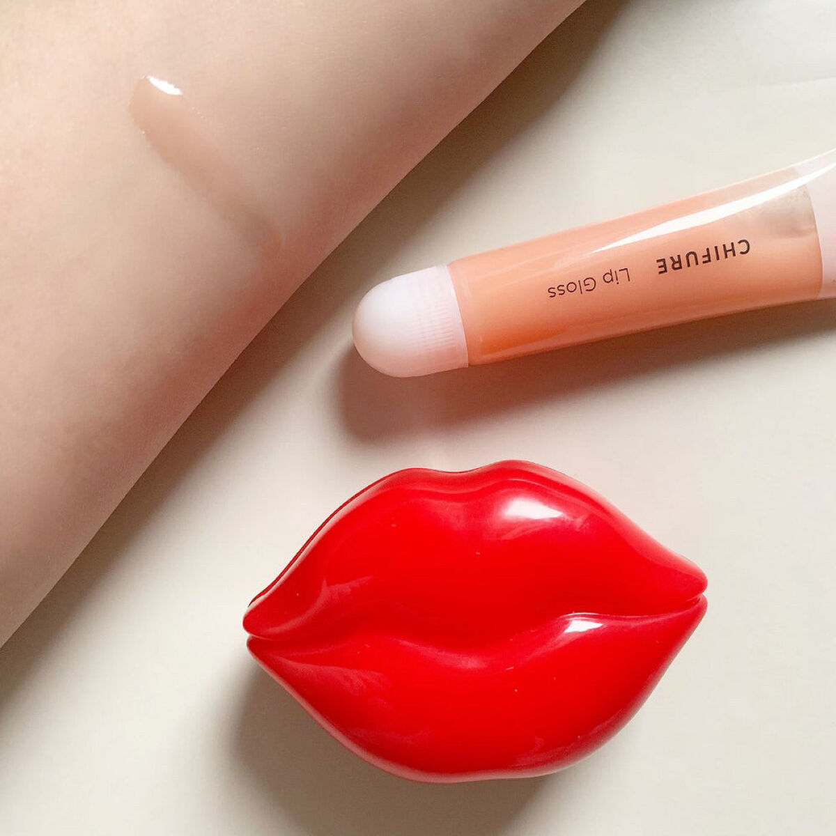 リップ グロス 110 ピンク系/ちふれ/リップグロスを使ったクチコミ（2枚目）