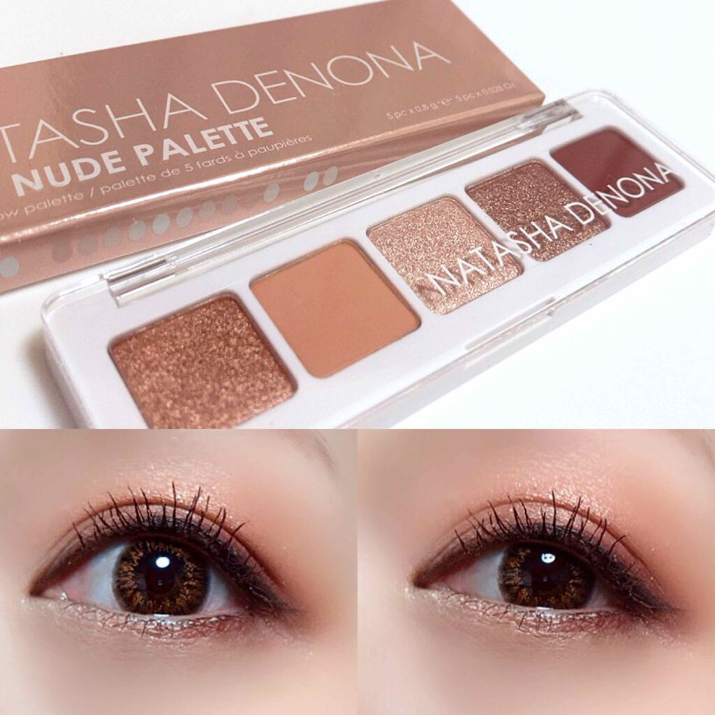 ナターシャデノナ　アイシャドウ　nudeパレット 試してみた】 ミニヌードパレット Natasha Denonaのリアルな