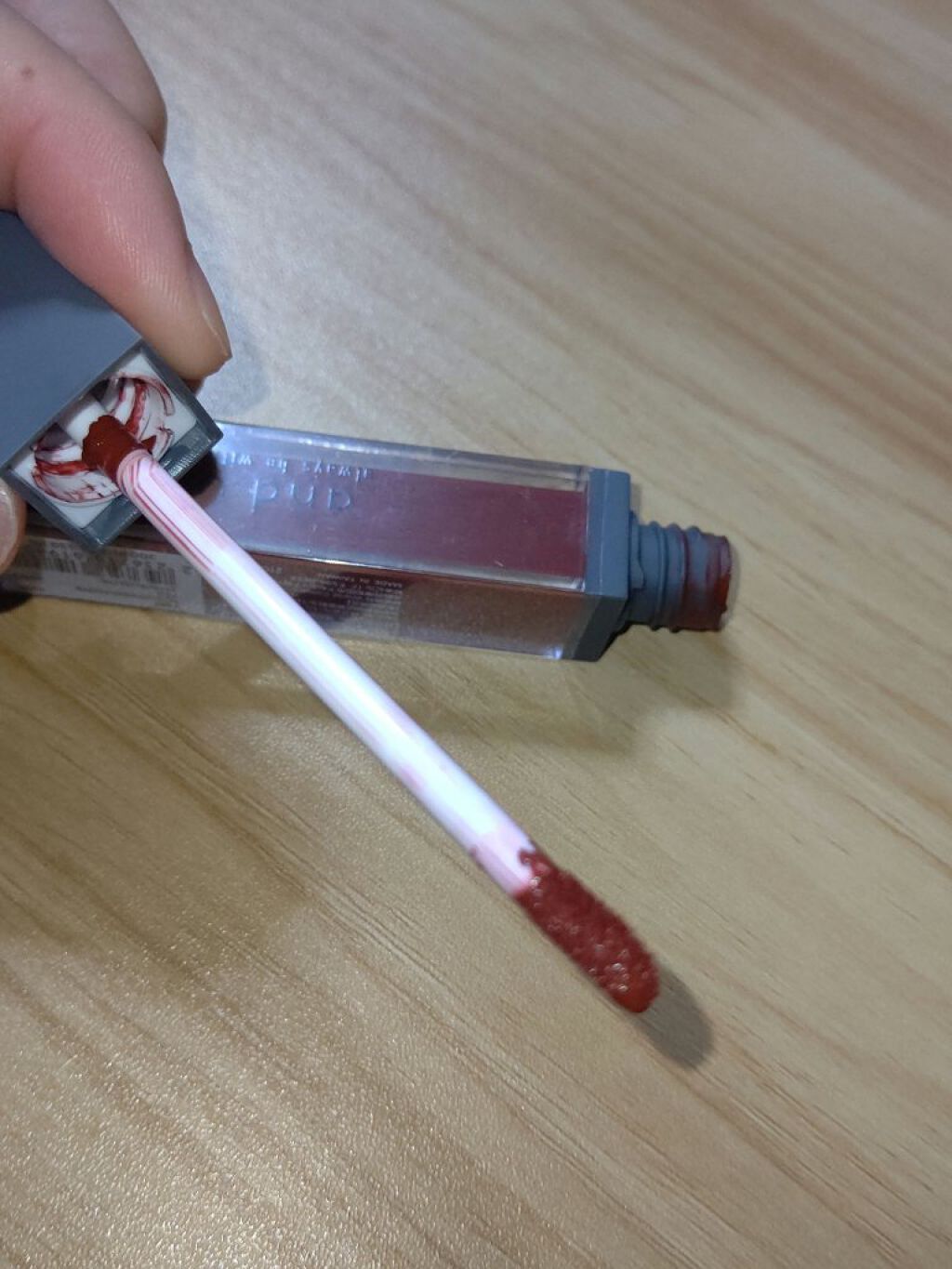 リップグロス 03RD(レッド)/and us/リップグロスを使ったクチコミ（2枚目）