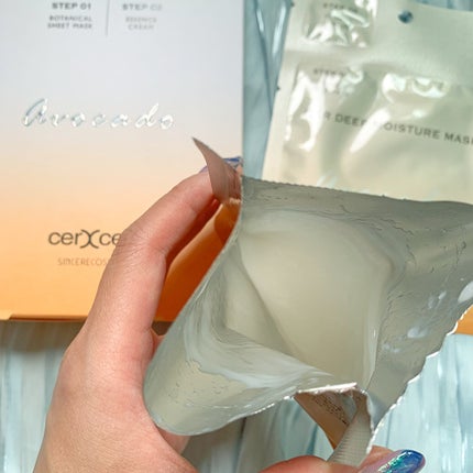 ディープモイスチャー マスク (ケアクリーム付き)/cerXcer/シートマスク・パックを使ったクチコミ(6枚目)