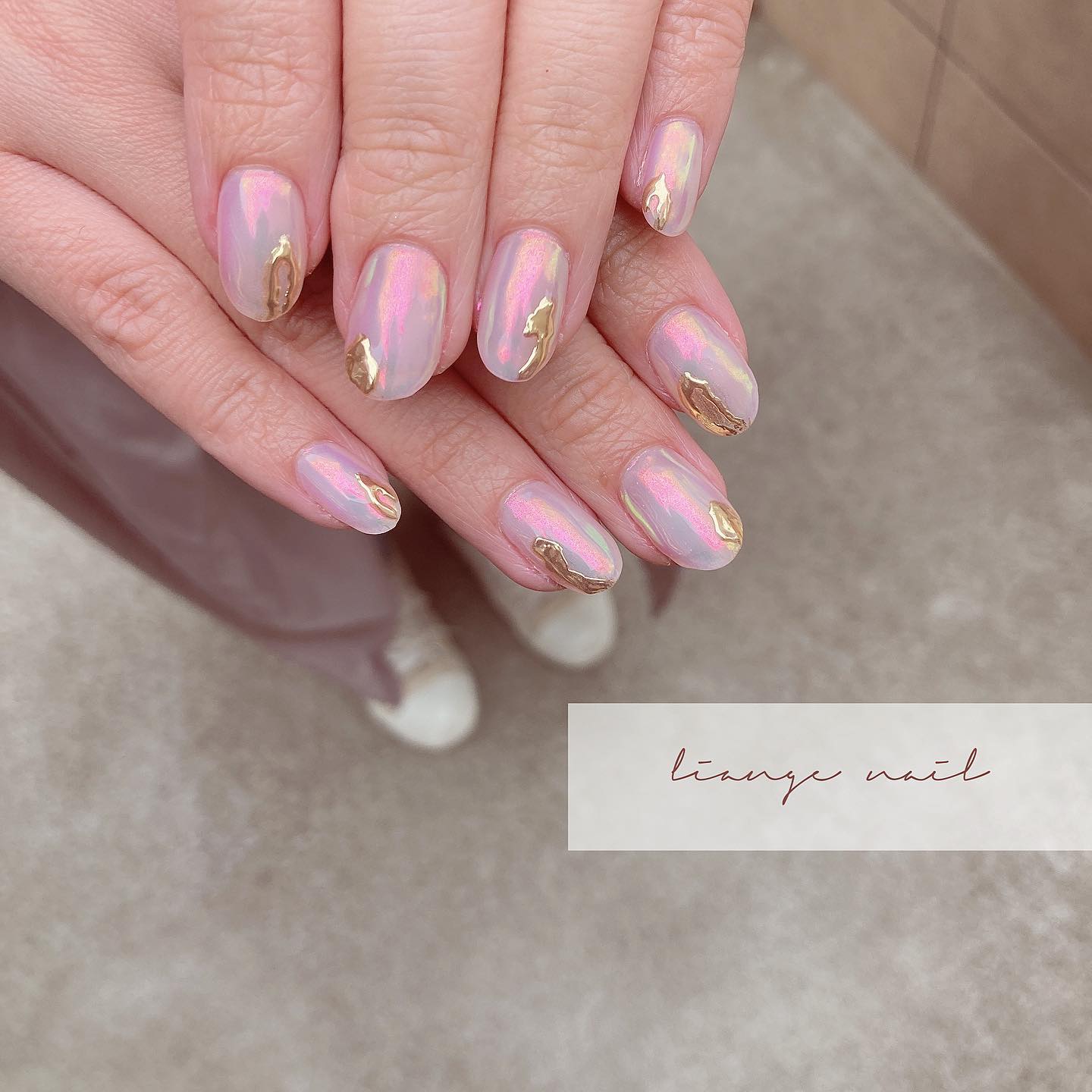 #リアンジェネイル,#柏ネイル,#ネイル,#オーロラネイル,#ミラーネイル,#春ネイルのネイルデザイン