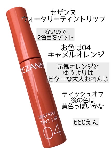 ウォータリーティントリップ/CEZANNE/リップティントを使ったクチコミ(2枚目)