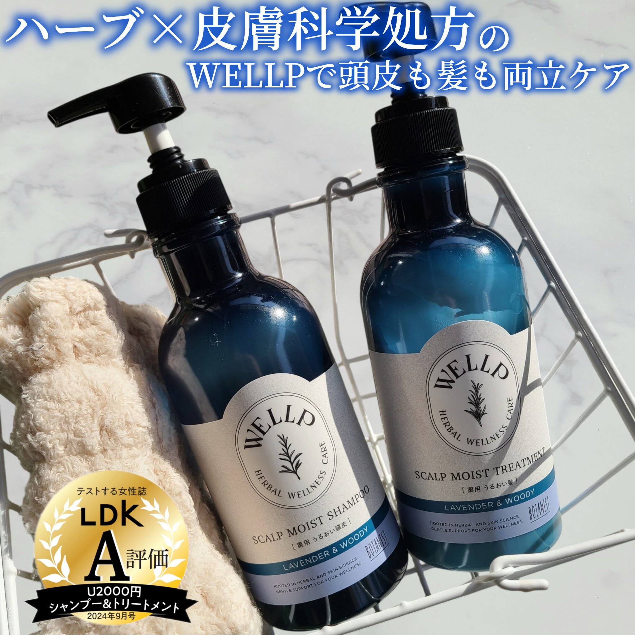 薬用スカルプケアシャンプー/トリートメント モイスト/WELLP/市販シャンプーを使ったクチコミ（1枚目）