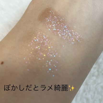 グリッター シャドウ カラー/rom&nd/グリッターを使ったクチコミ(4枚目)