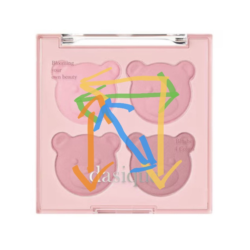 ブレンディングムードチーク 17 モーブベア/dasique/パウダーチークを使ったクチコミ（3枚目）