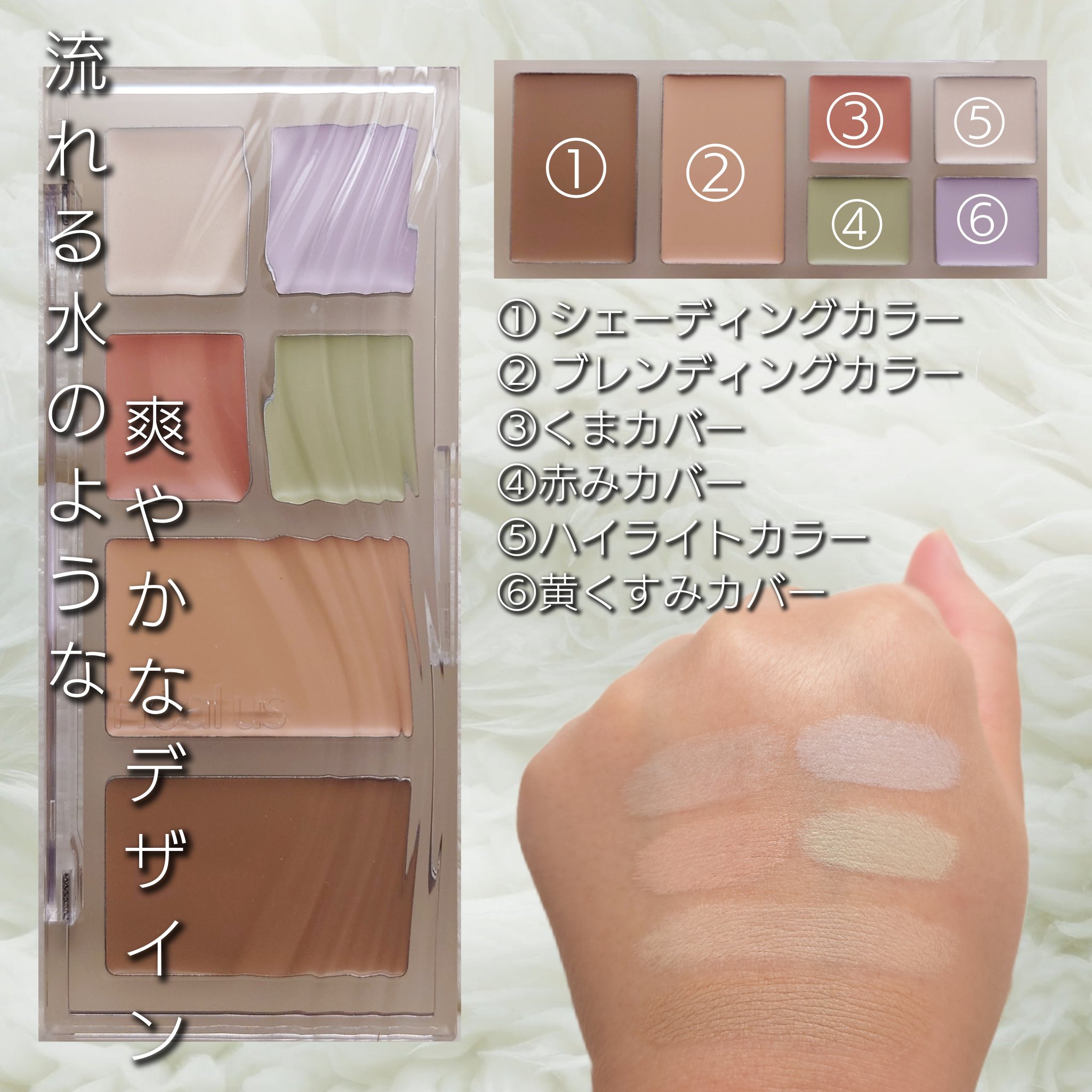 ブリージングコンシーラーパレット/Healus/パレットコンシーラーを使ったクチコミ（2枚目）