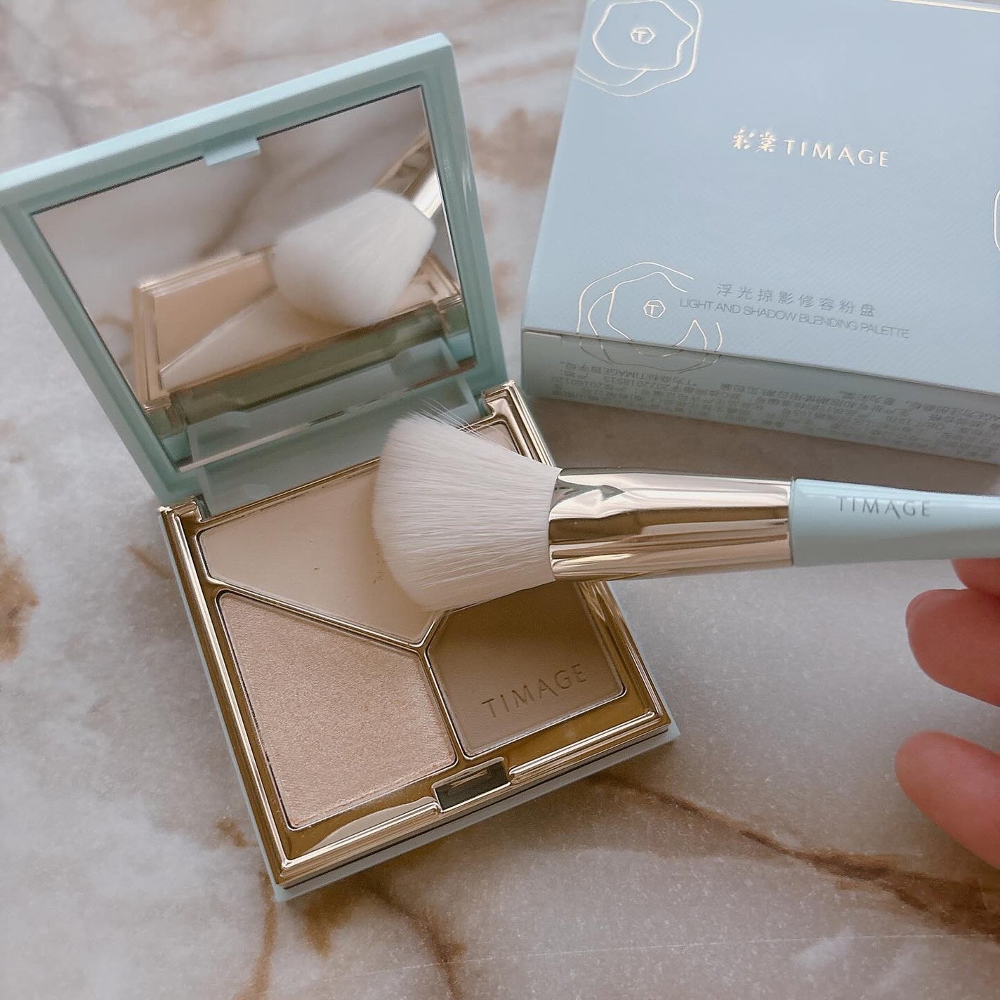 ハイライトシェーディングパレット/TIMAGE/パウダーハイライトを使ったクチコミ(5枚目)