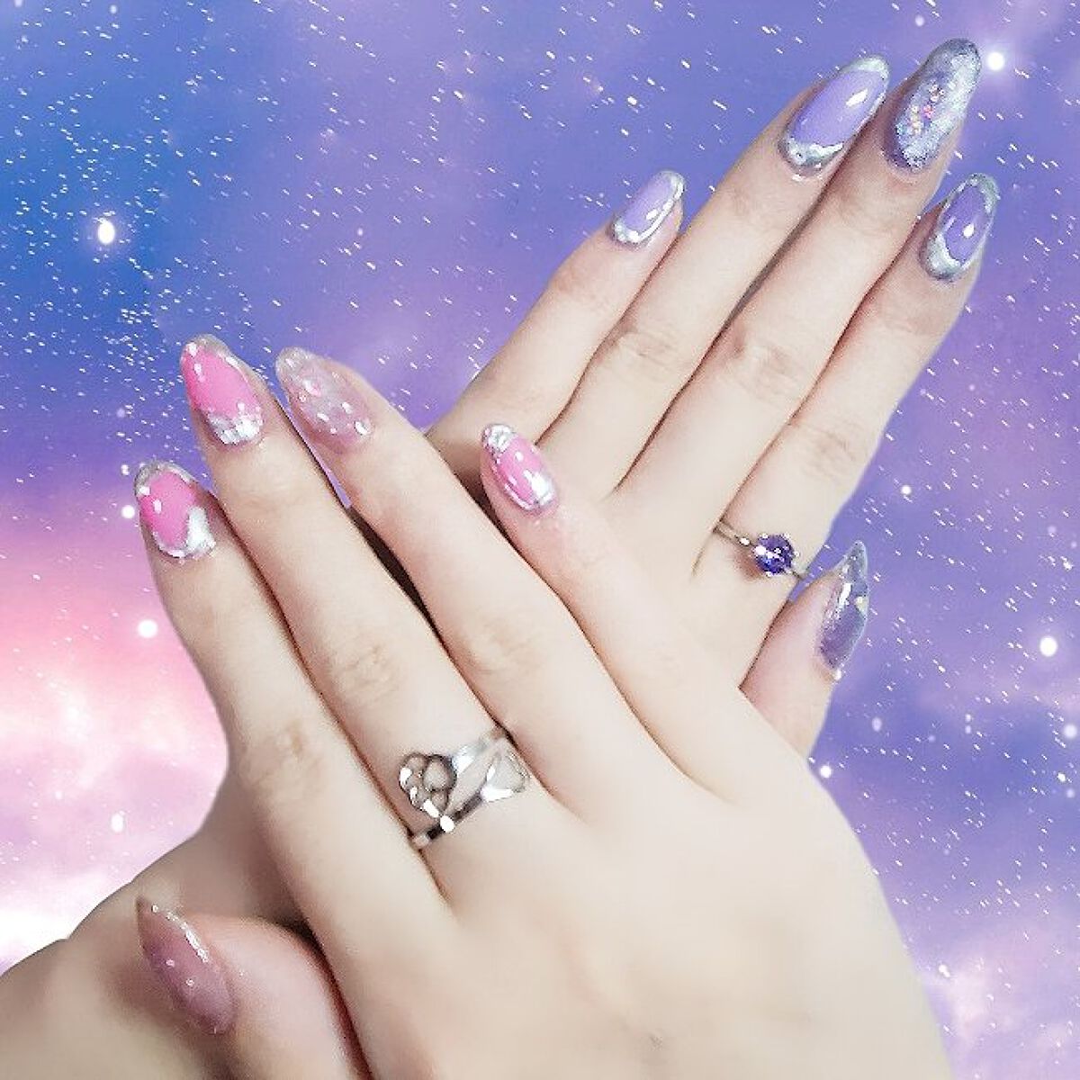 ジェルネイル（ライト対応）/セリア/ジェルネイルを使ったクチコミ（1枚目）