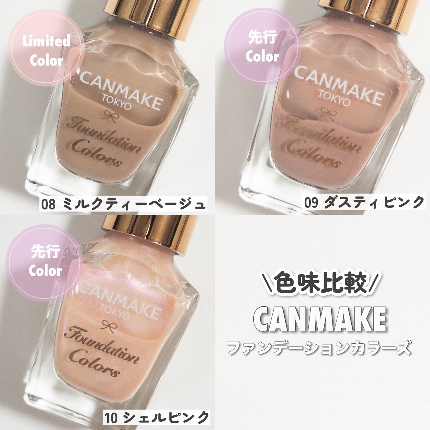 ファンデーションカラーズ/キャンメイク/マニキュアを使ったクチコミ(3枚目)