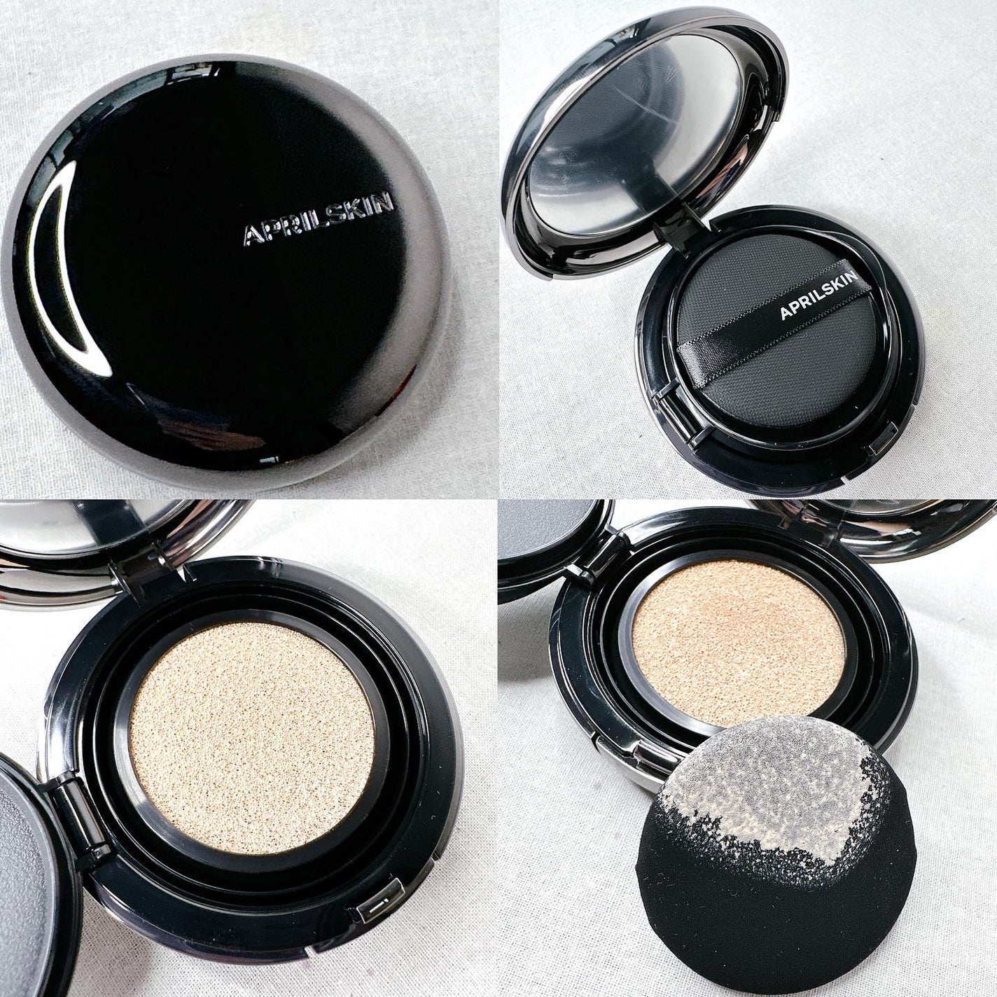 ハイパーカバーフィットクッション グラファイト/APRILSKIN/クッションファンデーションを使ったクチコミ(3枚目)