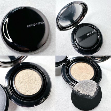 ハイパーカバーフィットクッション ピンク(桜エディション)/APRILSKIN/クッションファンデーションを使ったクチコミ(3枚目)