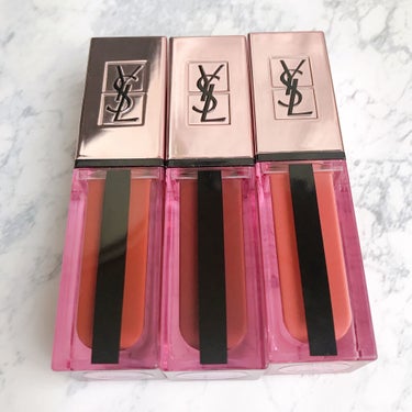 ルージュ ピュールクチュール ヴェルニ ウォーターグロウ No.205 シークレッドローズウッド/YVES SAINT LAURENT BEAUTE/口紅を使ったクチコミ（3枚目）