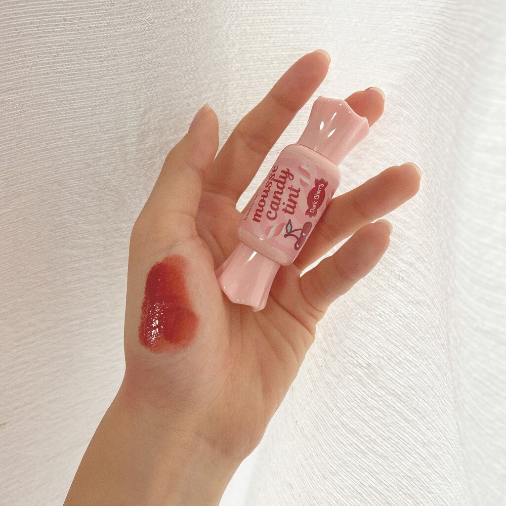 ムース キャンディー ティント 07ダークチェリームース/the SAEM/リップティントを使ったクチコミ（1枚目）