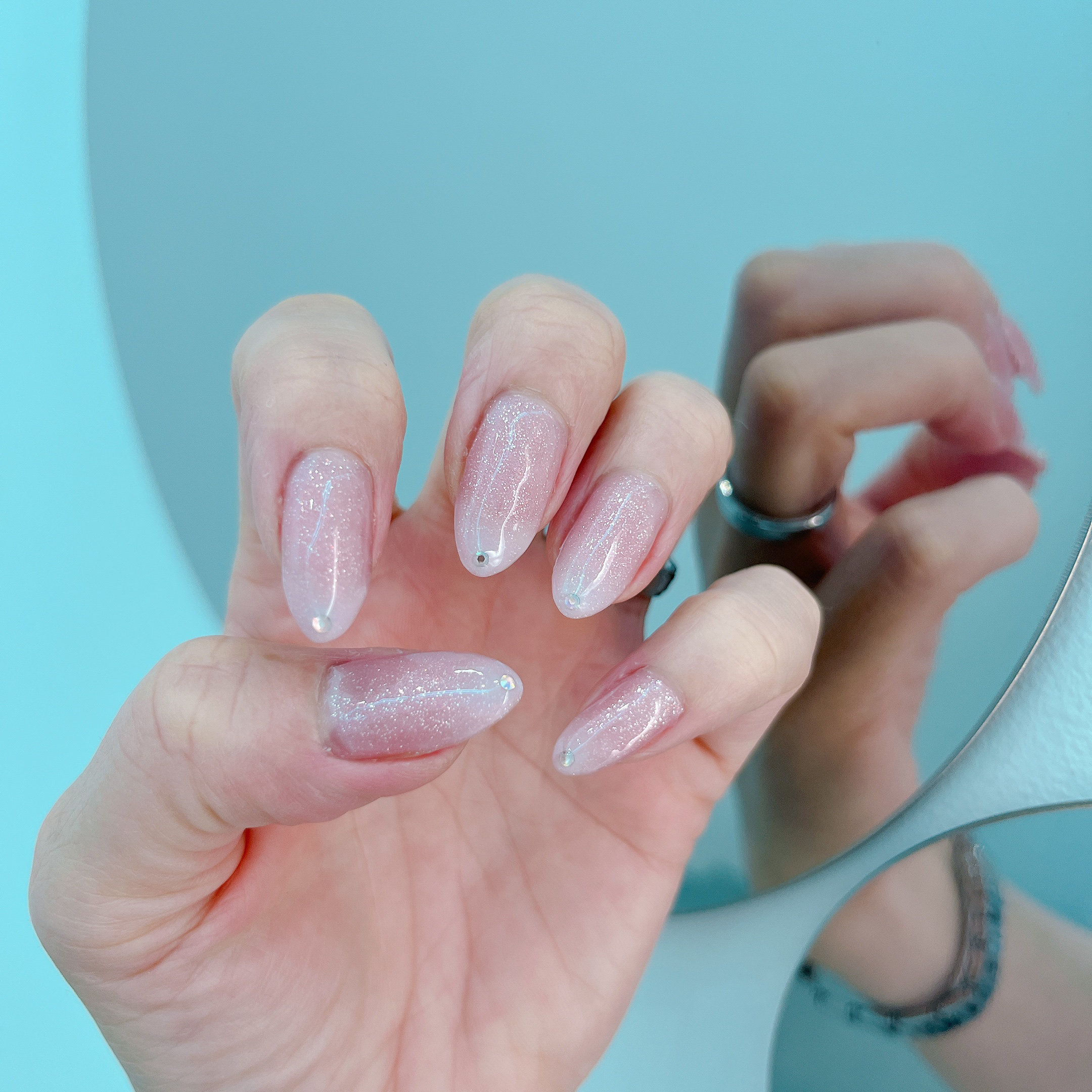 #ネイル,#オフィスネイル,#ジェルネイル,#シンプルネイル,#ピンクネイル,#夏ネイルのネイルデザイン