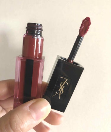 ルージュ ピュールクチュール ヴェルニ ウォーターステイン 613 カスケード ボルドー/YVES SAINT LAURENT BEAUTE/口紅を使ったクチコミ（1枚目）