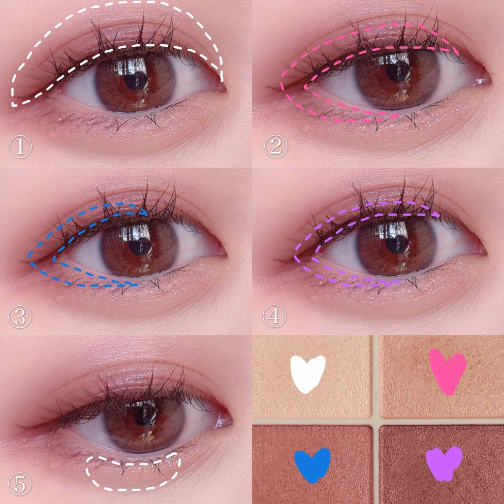 シルキースフレアイズ/キャンメイク/アイシャドウパレットを使ったクチコミ(2枚目)