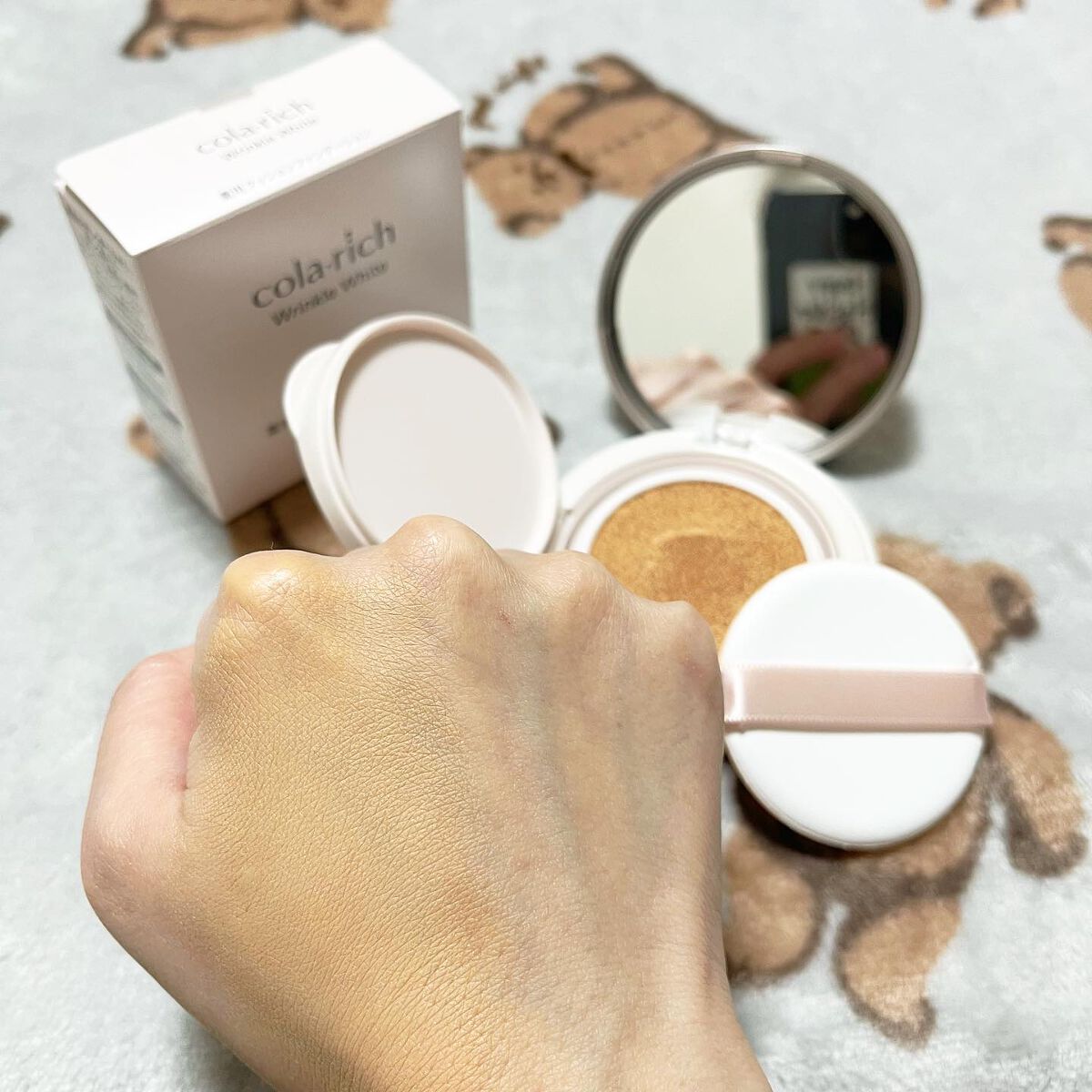 リンクルホワイトクッションファンデーション/コラリッチ/クッションファンデーションを使ったクチコミ(3枚目)