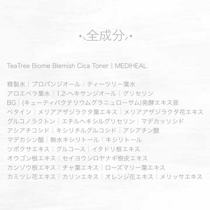 ティーツリーバイオームブレミッシュシカトナー/MEDIHEAL/化粧水を使ったクチコミ(3枚目)