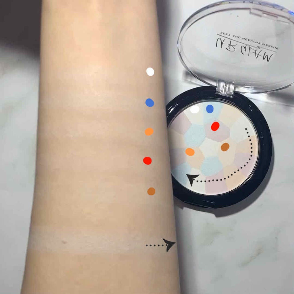 UR GLAM MARBLE FACE POWDER/U R GLAM/プレストパウダーを使ったクチコミ(3枚目)