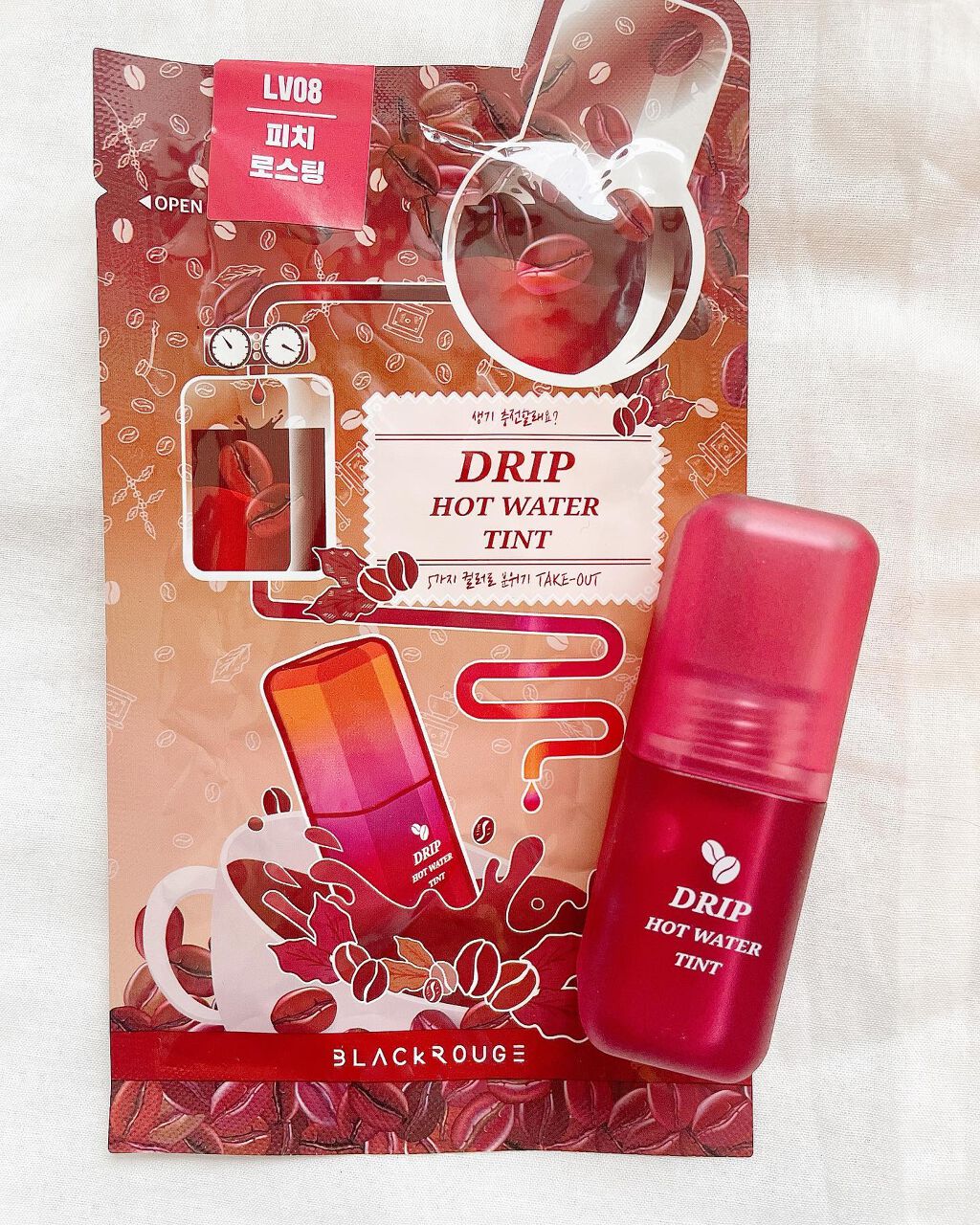 ドリップホットウォーターティント/BLACK ROUGE/リップティントを使ったクチコミ（3枚目）