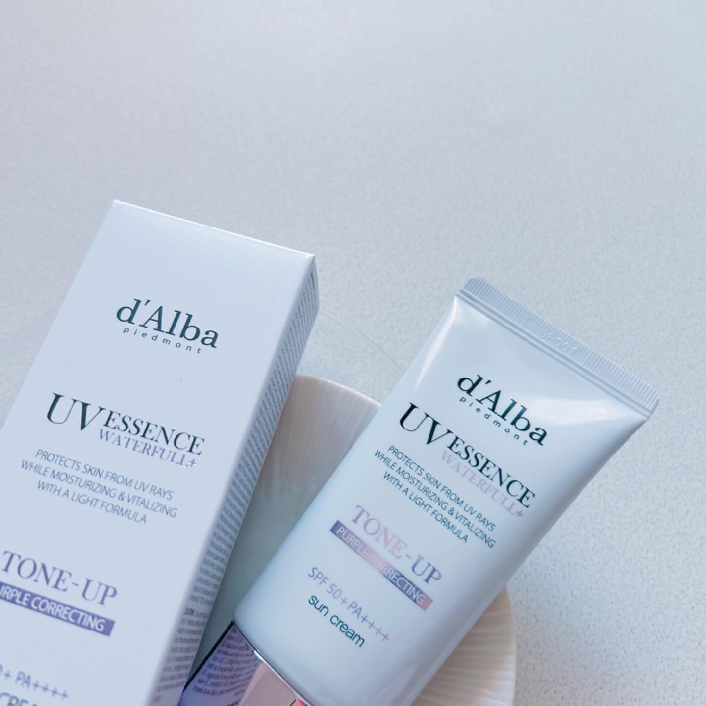 ダルバ ウォータフル トーンアップ サンクリーム(パープル)/ダルバ/日焼け止めクリームを使ったクチコミ（2枚目）