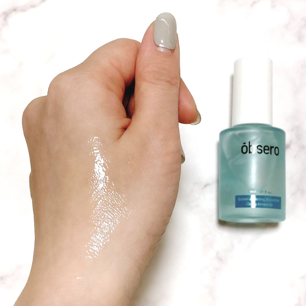 グリーンカーミングブルーレーションクリーンアンプル/obsero/美容液を使ったクチコミ（3枚目）