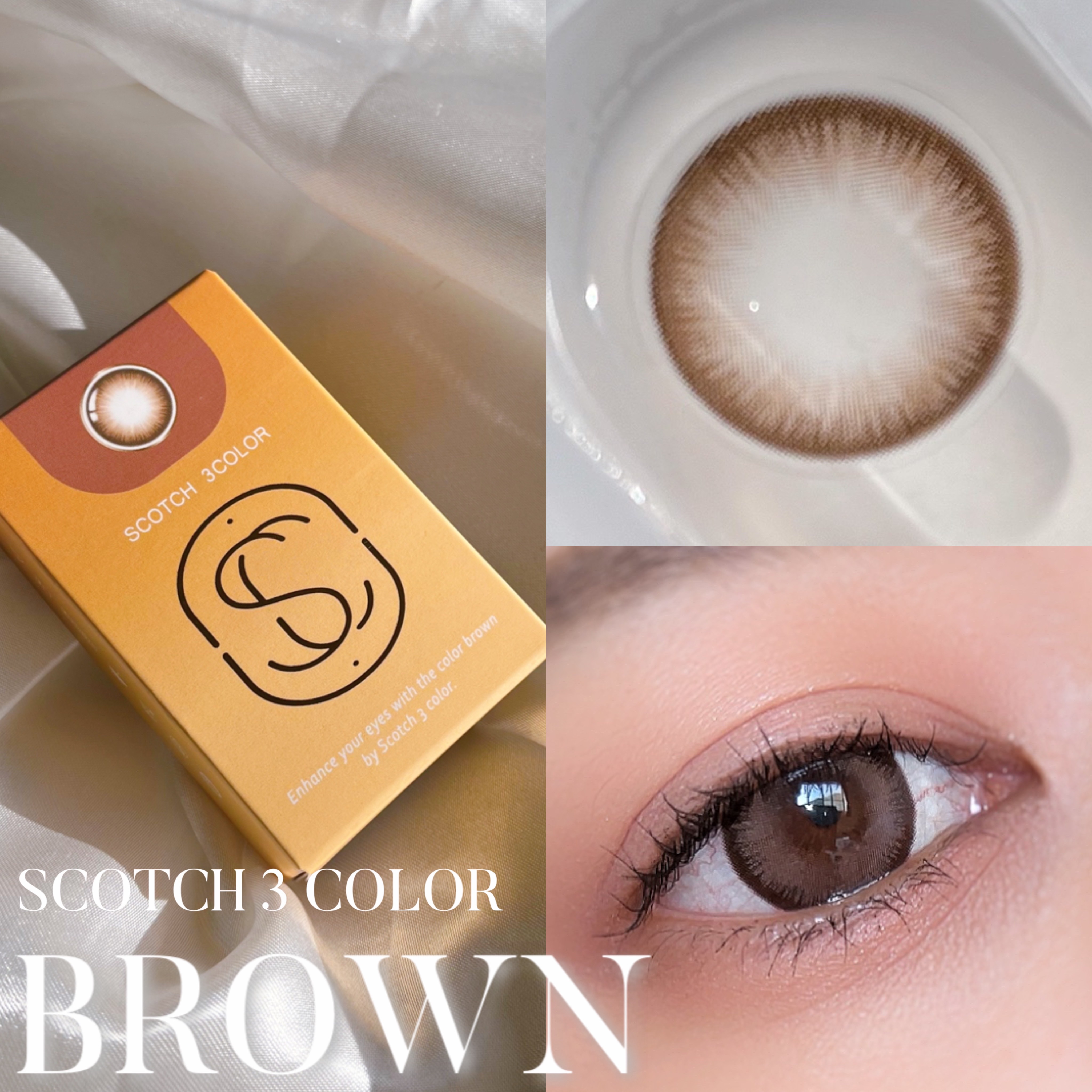 SCOTCH 3COLOR/THEPIEL/１ヶ月（１MONTH）カラコンを使ったクチコミ（1枚目）