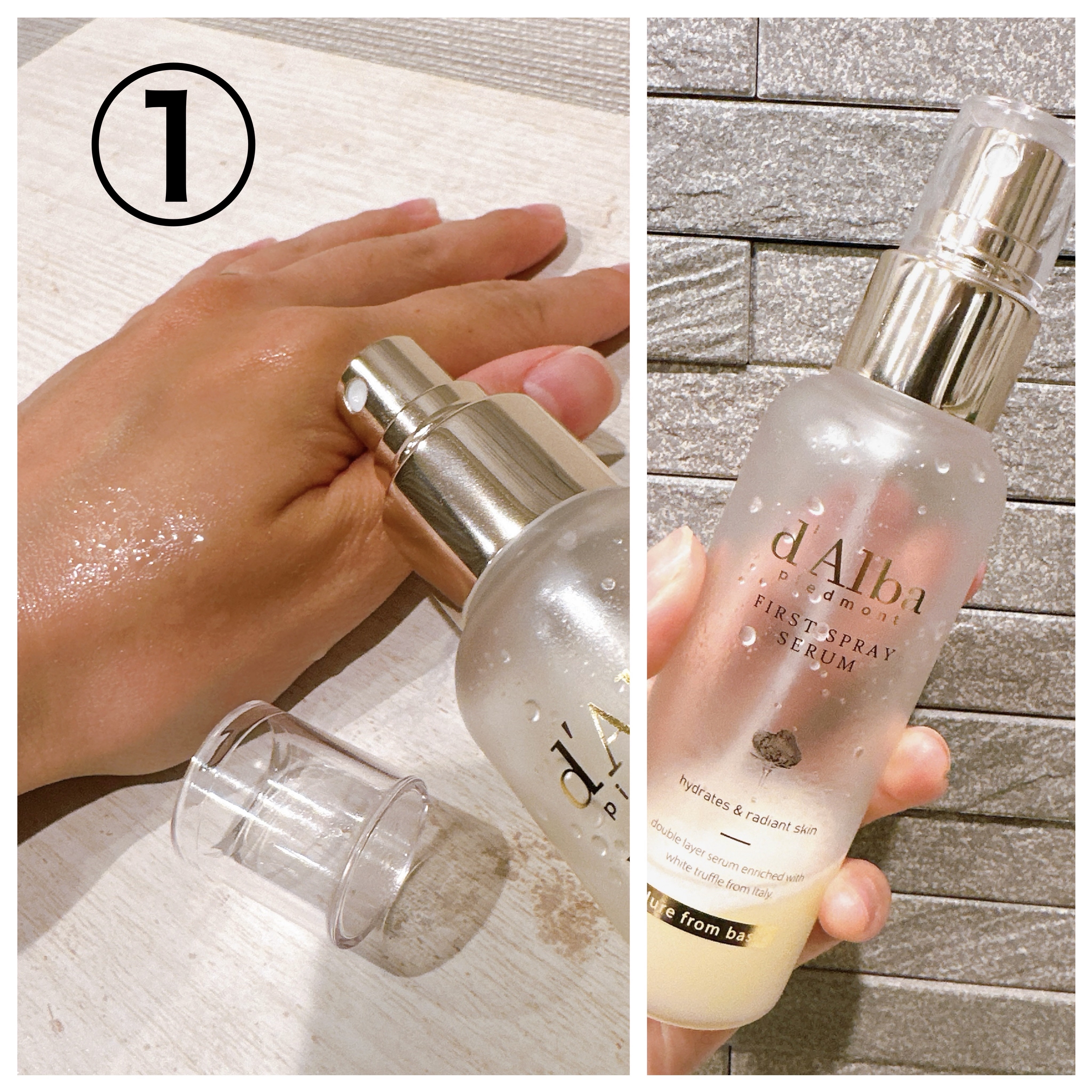 ダルバ ホワイトトリュフファーストスプレーセラム/ダルバ/ミスト状化粧水を使ったクチコミ（2枚目）