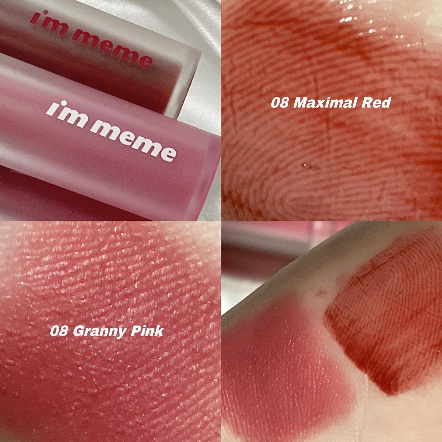 リップシルエットマットベルベットティント/i’m meme/リップティントを使ったクチコミ（2枚目）