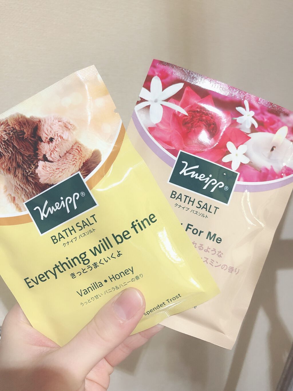バスソルト ハッピーフォーミー ロータス＆ジャスミンの香り/クナイプ/無機塩系入浴剤を使ったクチコミ（1枚目）